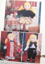 5199  BUTTERICK 16'' HOLLY HOBBIE CLOTH DOLL,OUTFITS FUR- FLANNEL '90 PATTERN